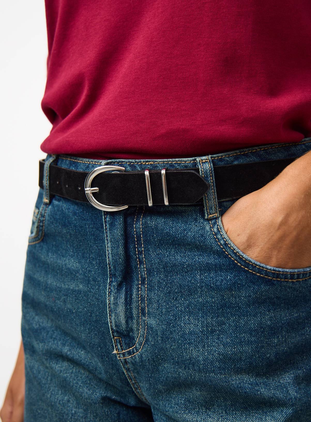 Dark Denim A Line Belted Boy Shorts 10 - Image 3